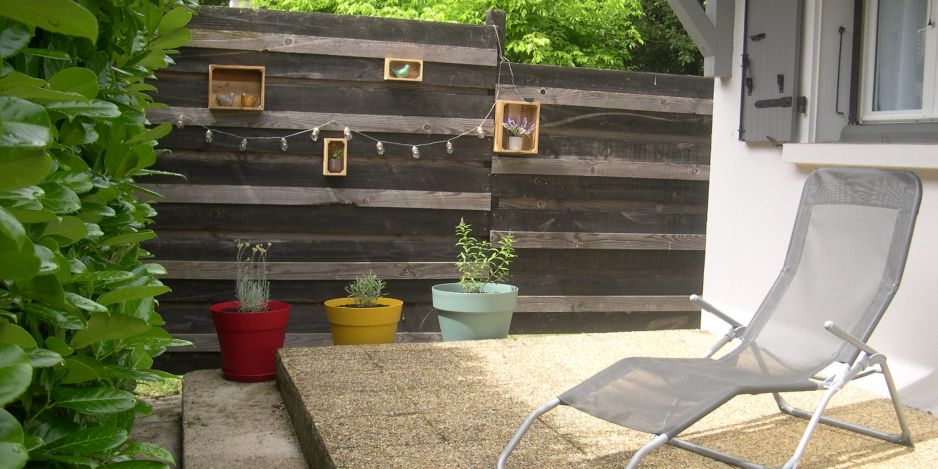 La terrasse du gîte Ammonite