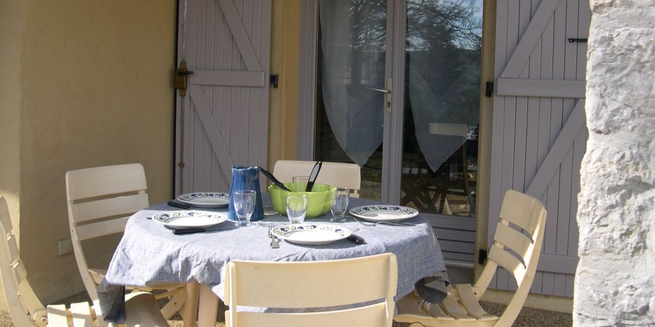 la terrasse du gîte Calcaire