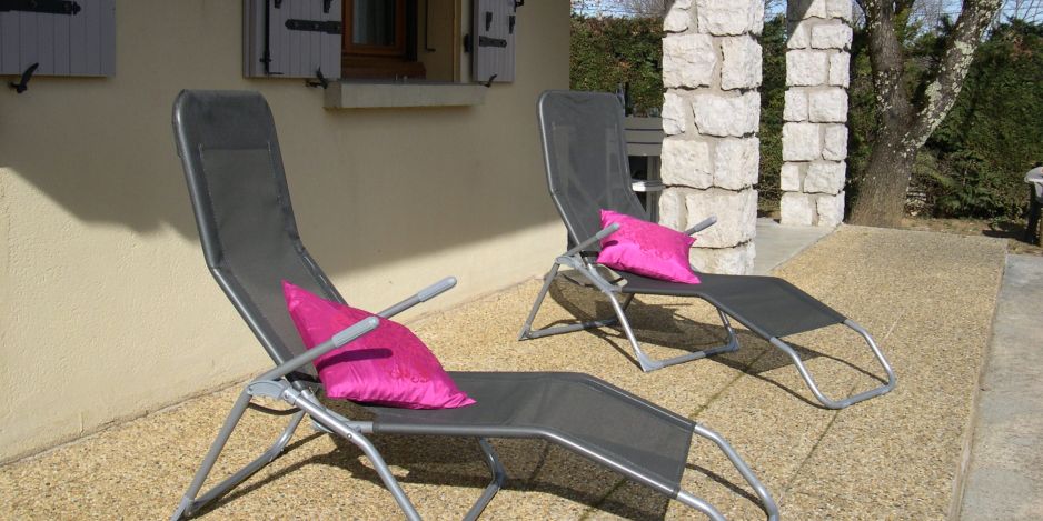 la terrasse du gîte Silex