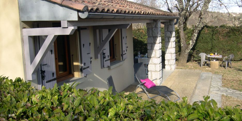 la terrasse du gîte Silex