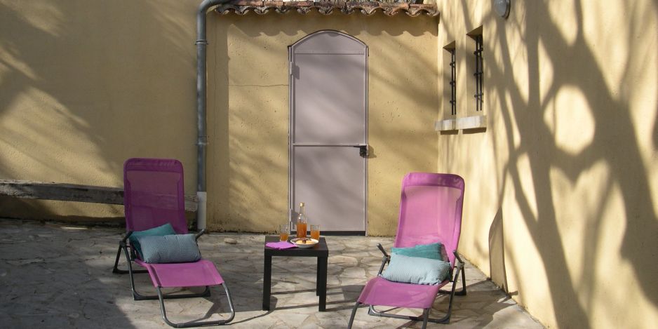 le patio du gîte Calcaire