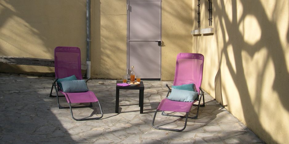 le patio du gîte Calcaire