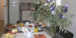 Le séjour-cuisine gîte Ammonite
