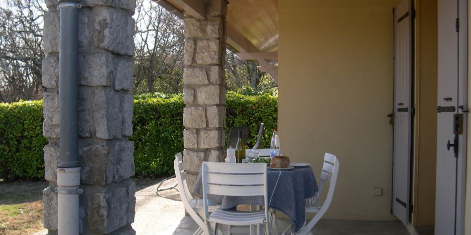 Terrasse du gîte Silex